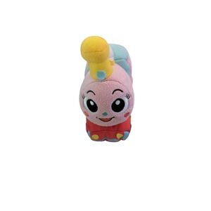 Anpanman SL Man Pink Train Plush Stuffed Toy Small Pink Blue Red